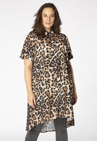 Blouse-dress LEOPARD - brown - #1