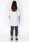 Tunic wide bottom frilled sleeve - white - #3