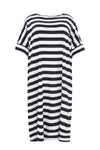 Dress wide STRIPE - white - #4