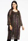 Dress sequins RAINBOW - black 