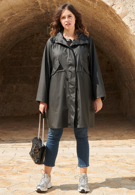 Raincoat with hood - black  - #5