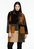 Blouse-jacket suede patchwork - brown