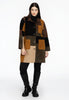 Blouse-jacket suede patchwork - brown - #2