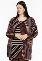 Tunic wide STRIPES - black  - #1