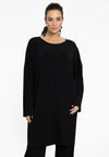 Tunic square DOLCE PLISSE - black 