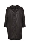 Coat wide hooded - black - #3