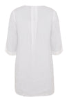 Tunic-blouse A-line LINEN - white - #3