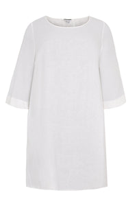 Tunic-blouse A-line LINEN - white - #4