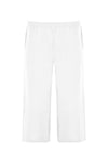 Trousers wide-fit 7/8 LINEN - white - #4