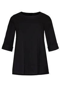 Shirt COTTON stretch slits - black - #2