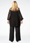 Jacket viscose stripe - black - #3