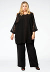 Jacket viscose stripe - black - #2