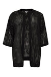 Jacket viscose stripe - black - #4