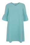 Dress frill sl. LINEN - blue - #4