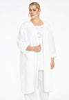 Jacket draped LINEN - white 
