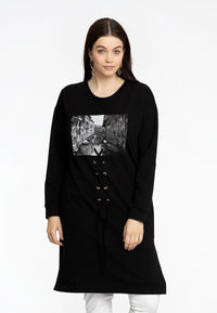Sweater long VENICE - black - #1