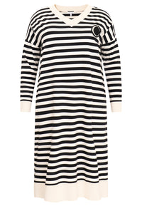 Dress wide badge STRIPE - black - #4