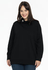 Sweater strass buttons - black 