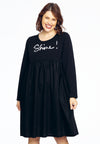 Sweater-kleid shine - Schwarz