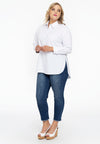 Blouse buttoned POPLIN STRETCH - white