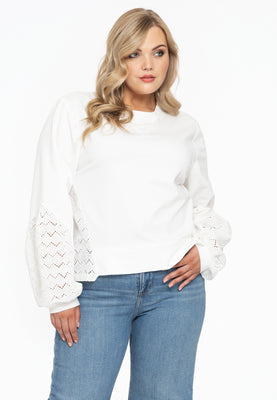 Sweatshirt embroideries back - ecru - #1