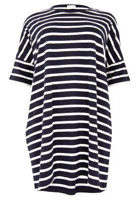 Dress wide T BRETON - blue - #4