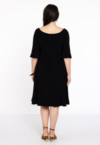 Dress wide neck DOLCE - black - #3