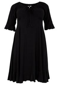Dress wide neck DOLCE - black - #4