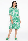 Blouse-dress ruffled MYKONOS - green 