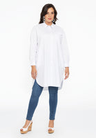 Blouse-dress POPLIN STRETCH - white - #2