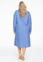 Blouse-dress long SMALL STRIPE - blue - #3