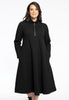 Dress Zipped Collar COZY - black 