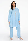 Blouse tape LINEN - light blue