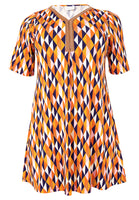 Tunic pleat HARLEQUIN - orange  - #4