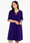 Kleid mit perlen dolce - Violett
