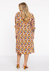 Dress buttoned HARLEQUIN - orange - #3