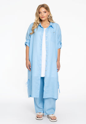 Blouse dress LINEN - light blue - #5