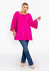 Blouse A-line LINEN MIX - pink - #2