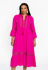 Dress lace LINEN MIX - pink