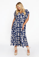 Dress long frill TESSA - blue - #2