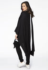 Poncho knitted - black - #3