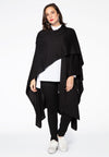 Poncho knitted - black - #2