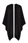 Poncho knitted - black - #4