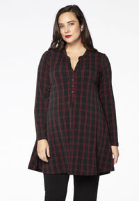 Tunic CHECK wide bottom - black - #1