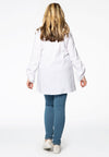 Blouse A-line roll sleeves - white - #3