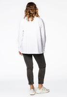 Blouse A-line polo neck - white  - #3