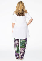 Tunic leave wide bottom COTTON - white  - #3