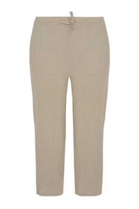 Trousers drawstring LINEN - green - #3