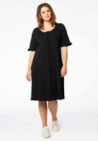 Dress ruffled ORGANIC COTTON - black  - #2