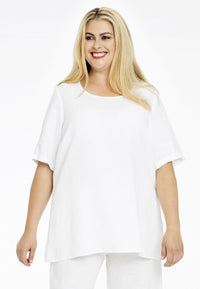 Tunic flare LINEN - white - #1